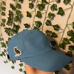 October's Very Own Pique OVO Owl Logo Adjustable UNC Blue Sportcap Hat